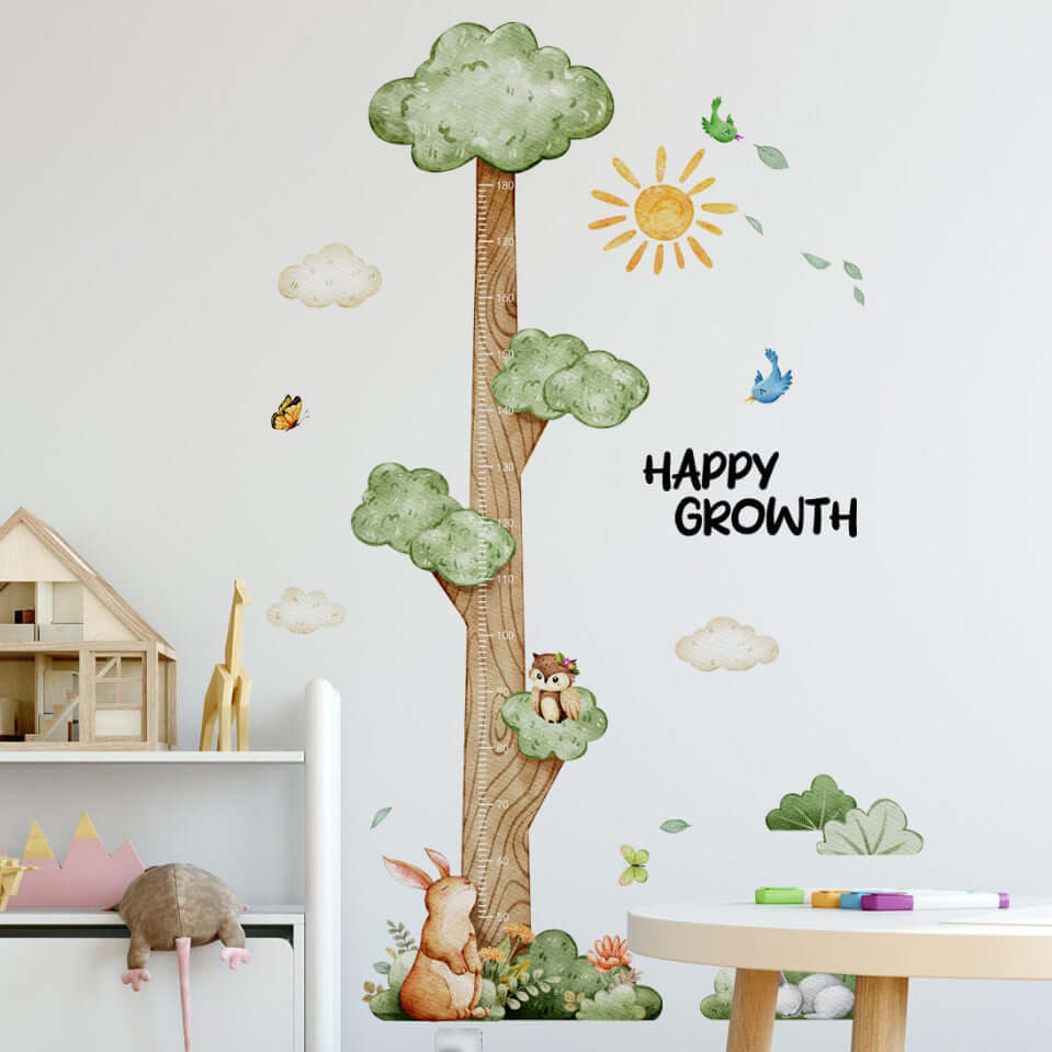 Whimsical Tree Growth Chart Wall Stickers - Image 4