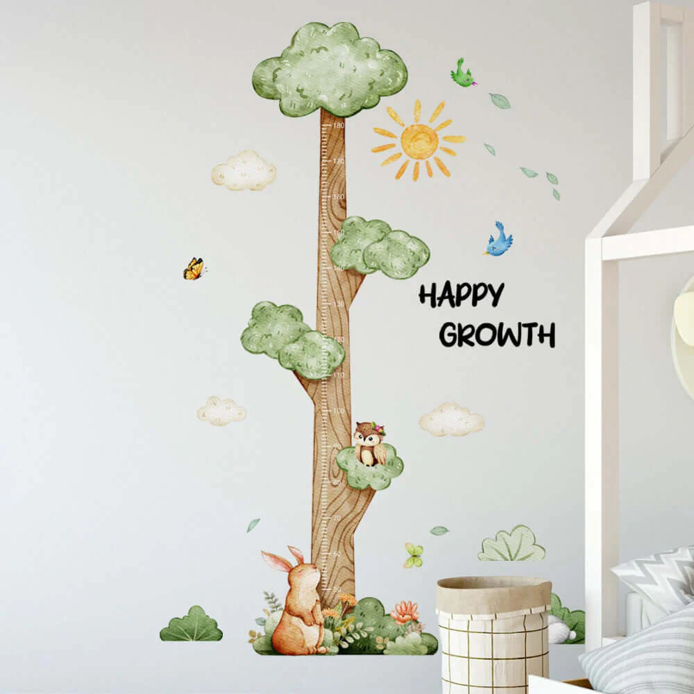 Whimsical Tree Growth Chart Wall Stickers - Image 5
