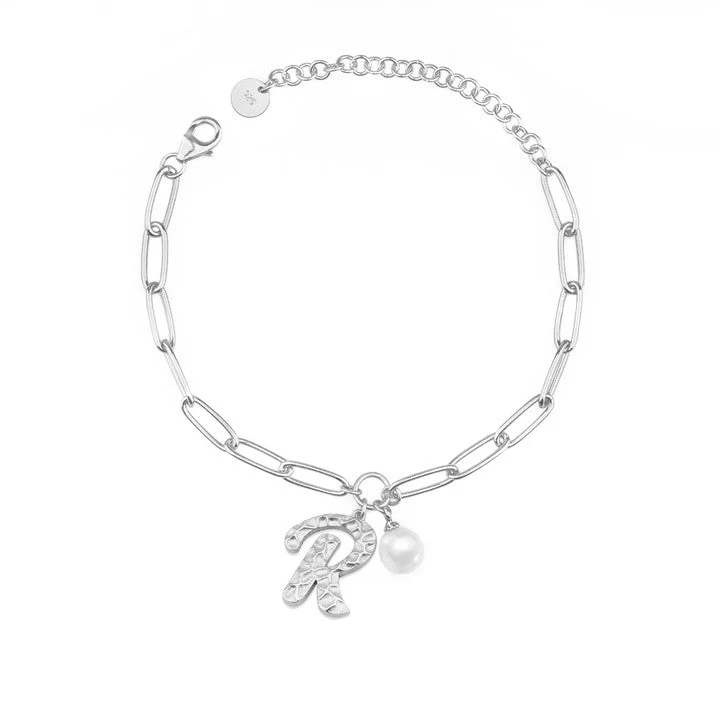 Kids Initial Pearl Charm Bracelet - Image 7
