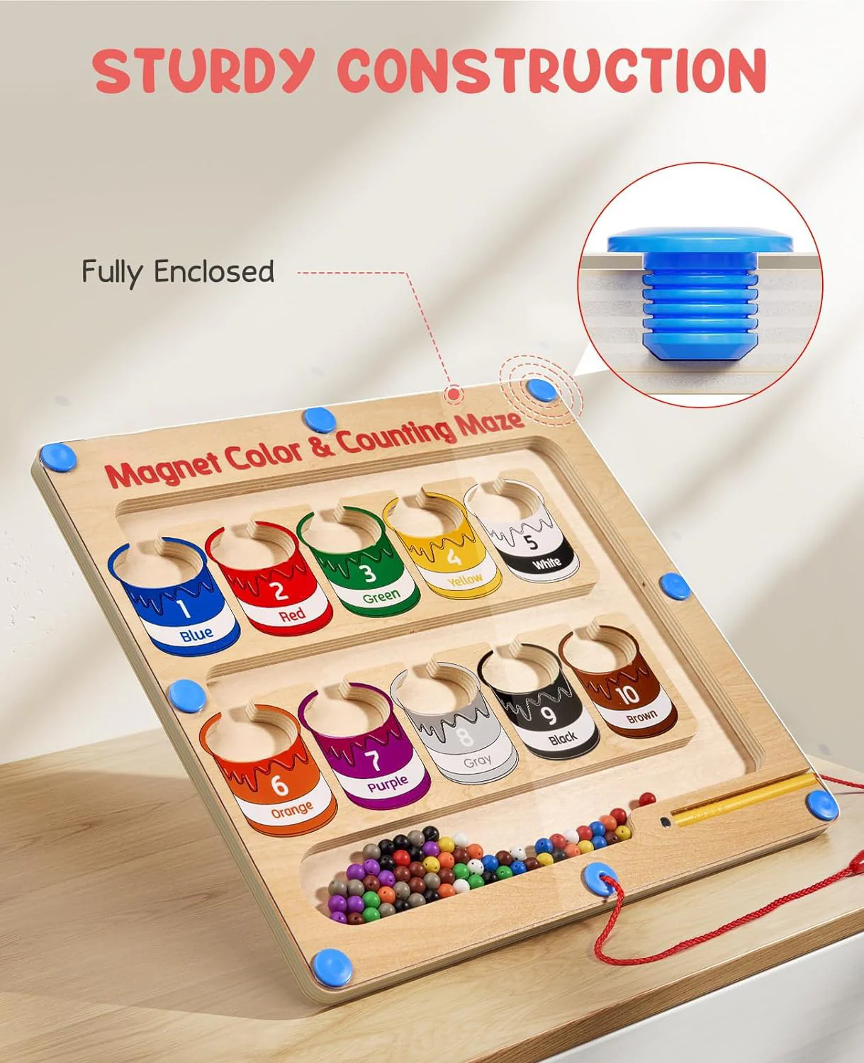 Magnetic Color and Number Maze - Image 2