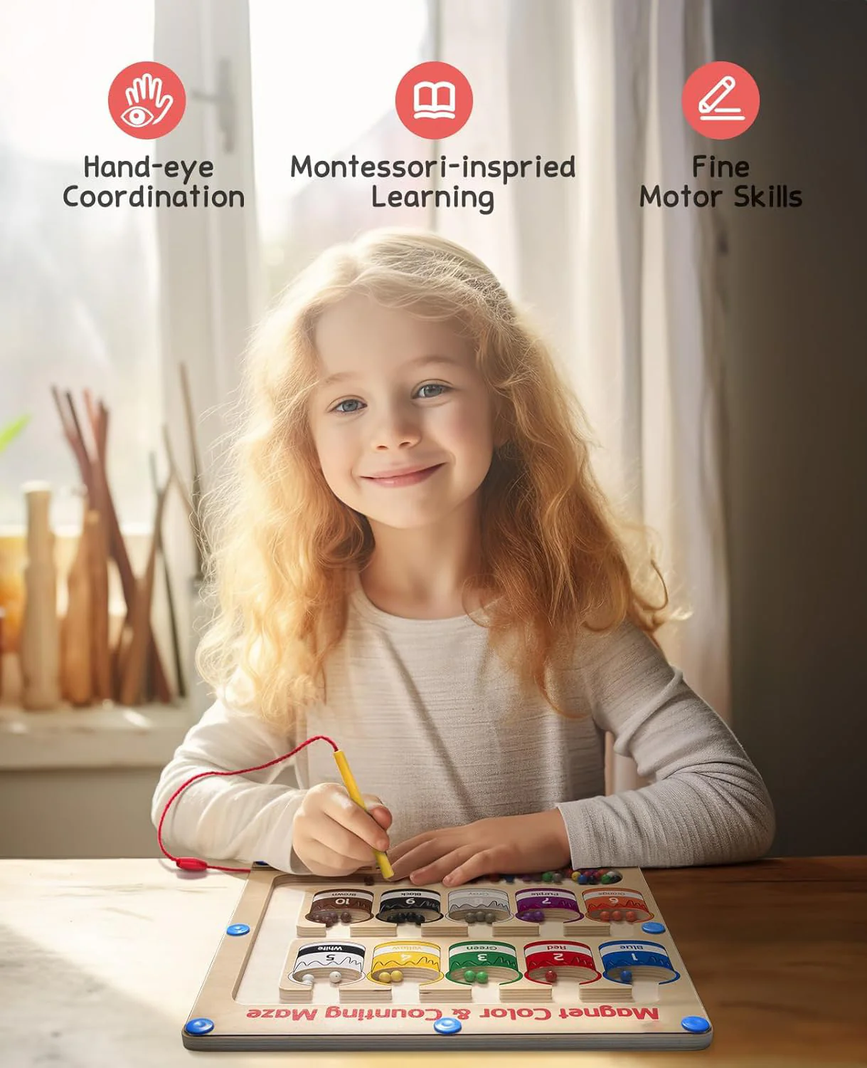 Magnetic Color and Number Maze - Image 3