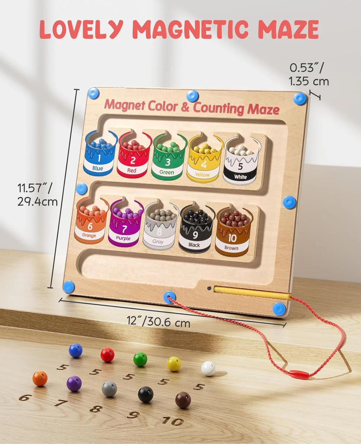 Magnetic Color and Number Maze - Image 4