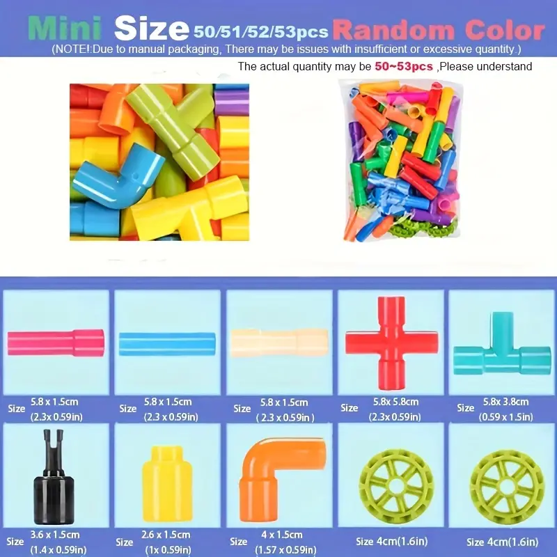 Montessori Building Blocks Water Pipe Toys - Image 10