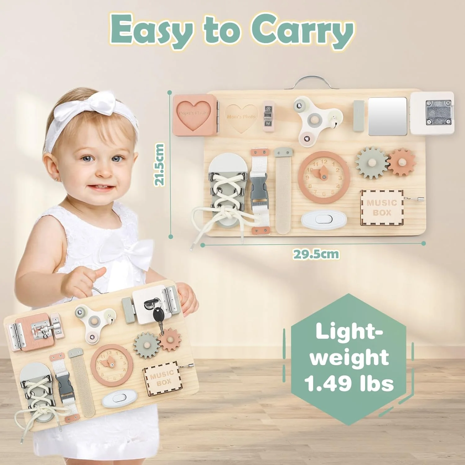 Montessori Busy Board for Toddlers - Image 4