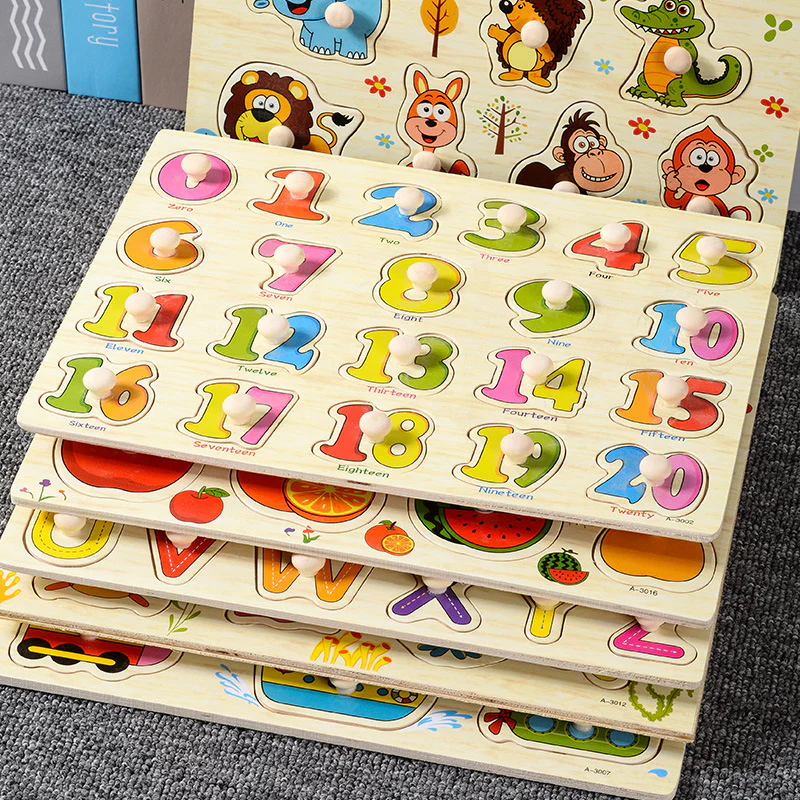 Montessori Early Learning Wooden Toys Shape Awareness Puzzle Boards - Image 2