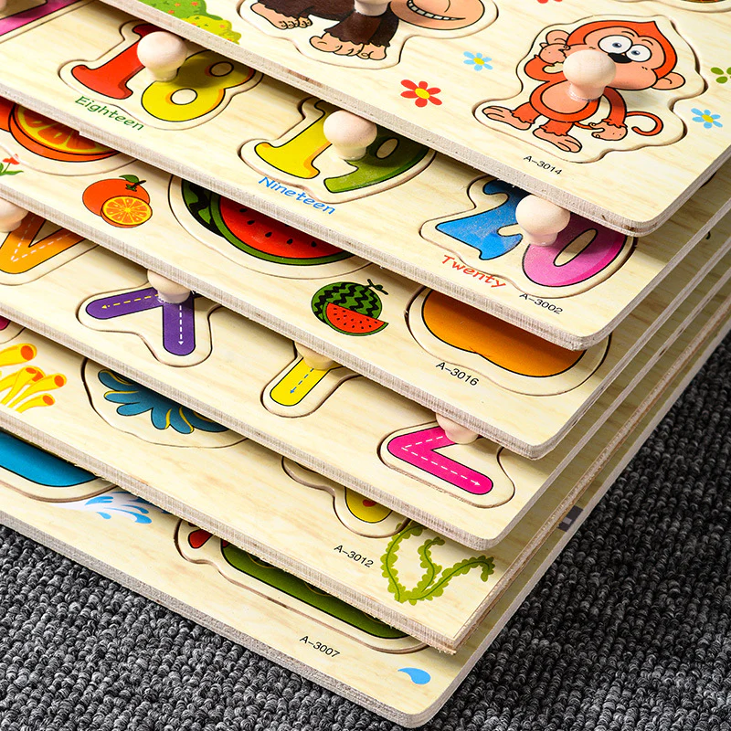 Montessori Early Learning Wooden Toys Shape Awareness Puzzle Boards - Image 3