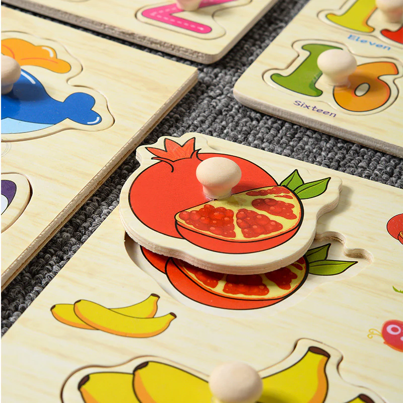 Montessori Early Learning Wooden Toys Shape Awareness Puzzle Boards - Image 5