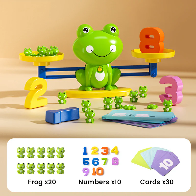 Montessori Frog Math Early Learning Balance Scale Toys - Image 4