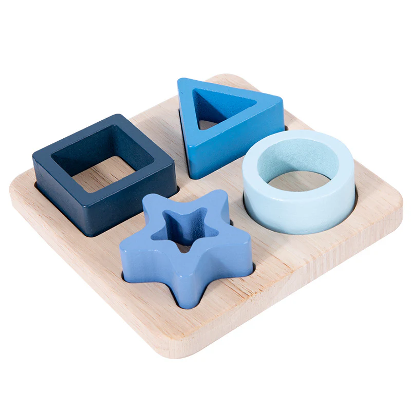 Montessori Wooden Geometric Shape Recognition Puzzle - Image 6