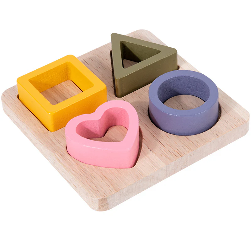 Montessori Wooden Geometric Shape Recognition Puzzle - Image 7