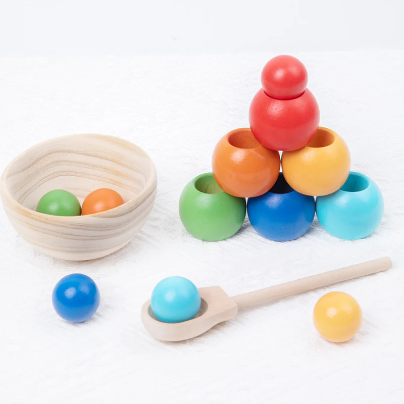Montessori Wooden Sorting Ball Toy - Image 4