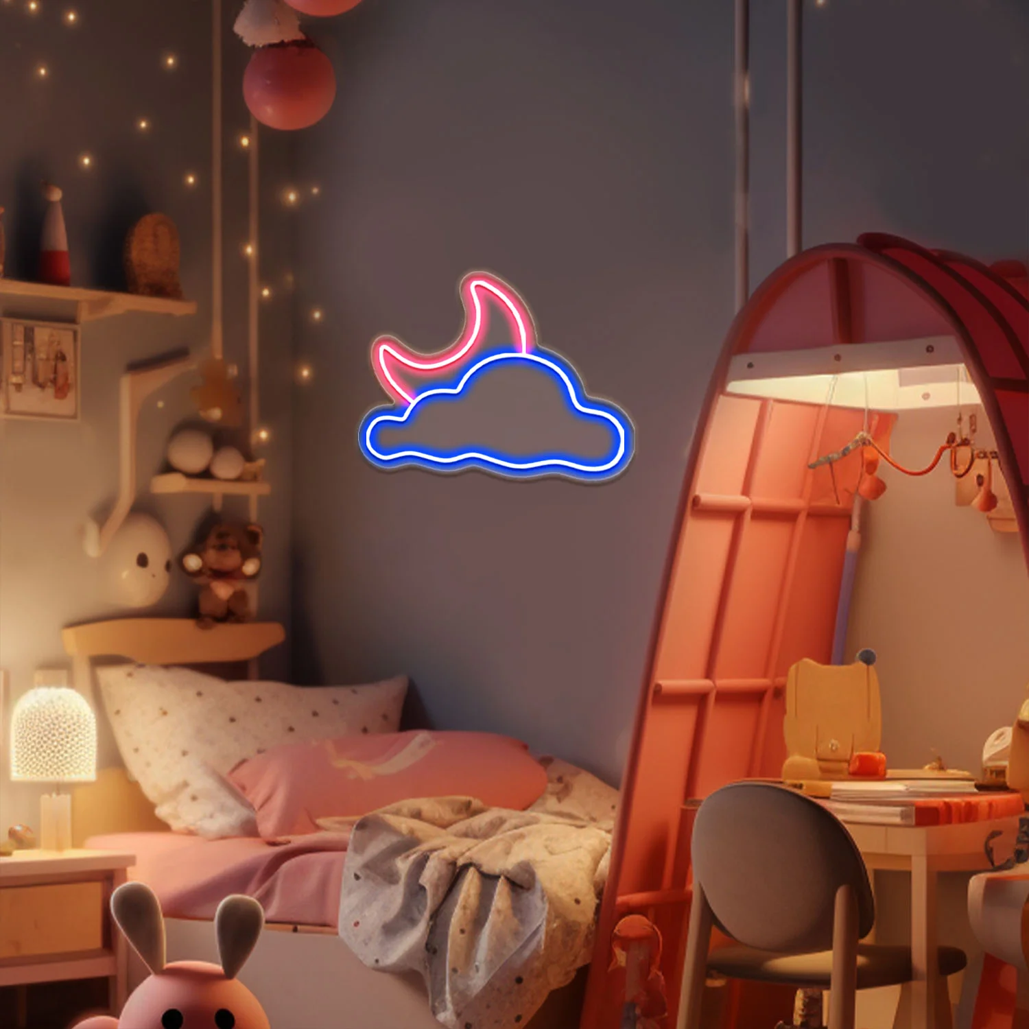 Moon and Cloud Neon Sign - Image 3