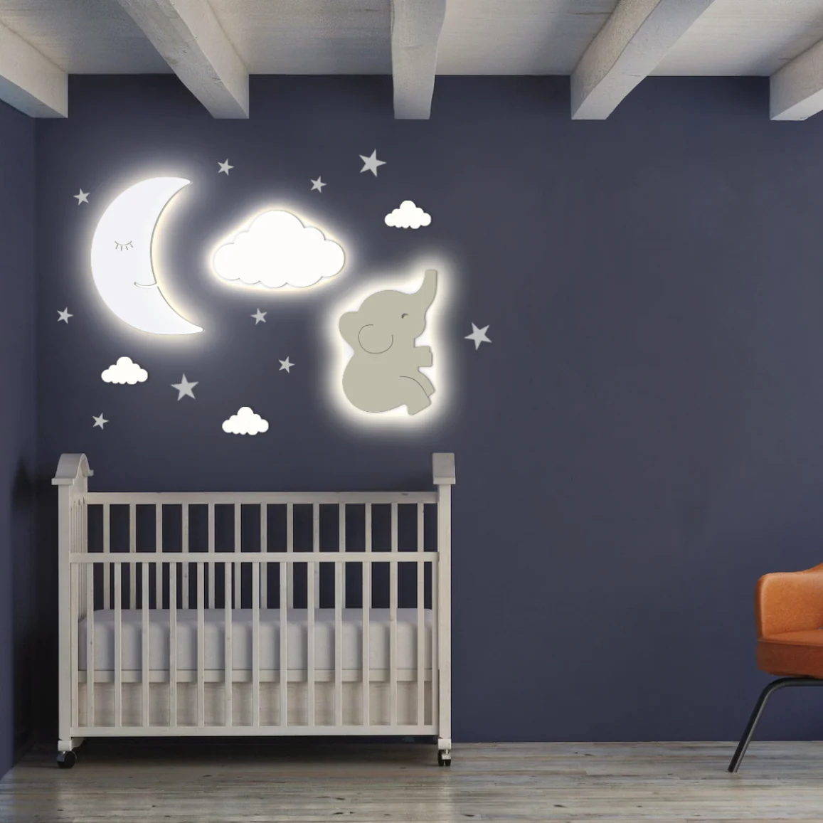 Moon and Cloud Wall Night Light - Image 3