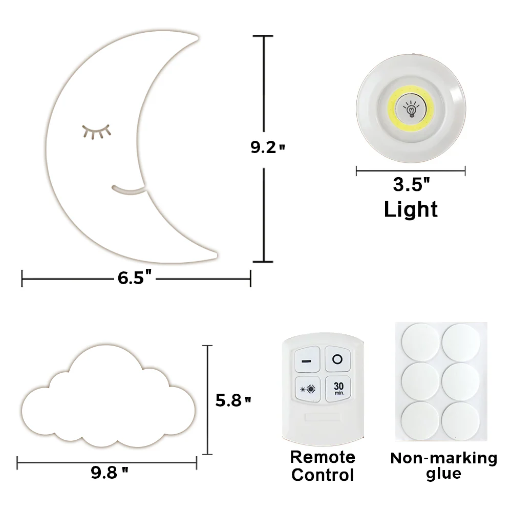 Moon and Cloud Wall Night Light - Image 6