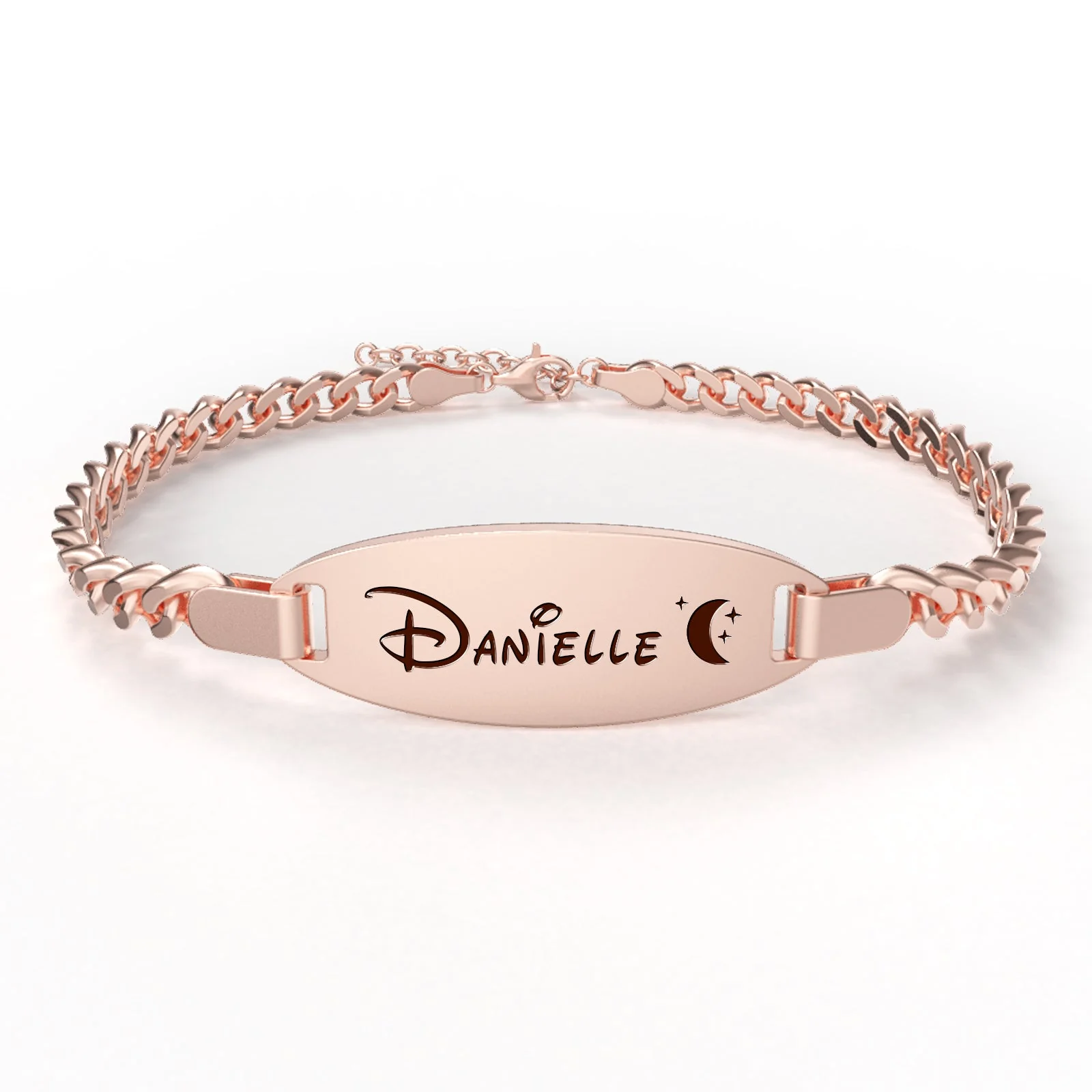 Oval Personalized Baby Name and Birthstone Bracelet - Image 8