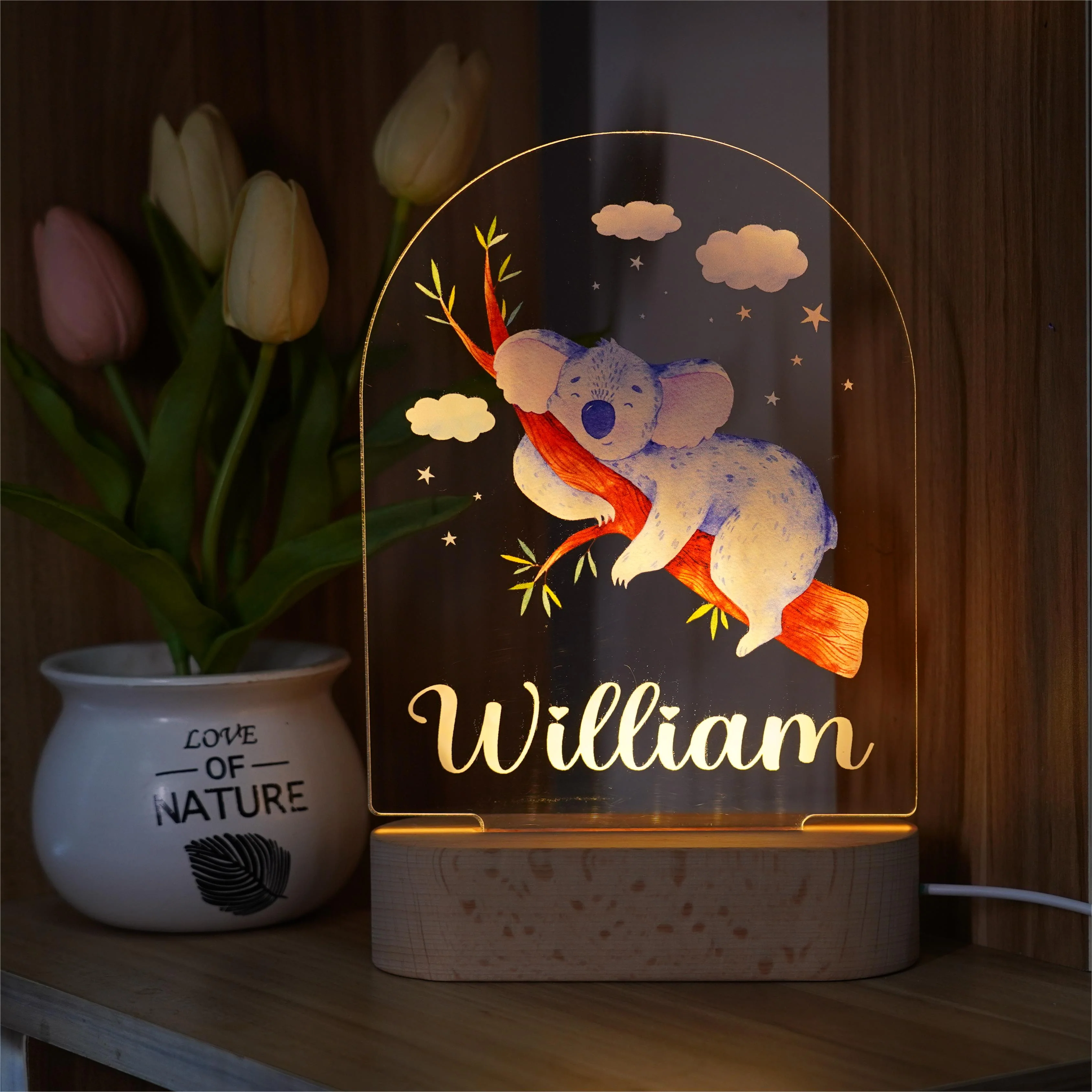 Baby Name Night Light Lamp - Koala - Image 3