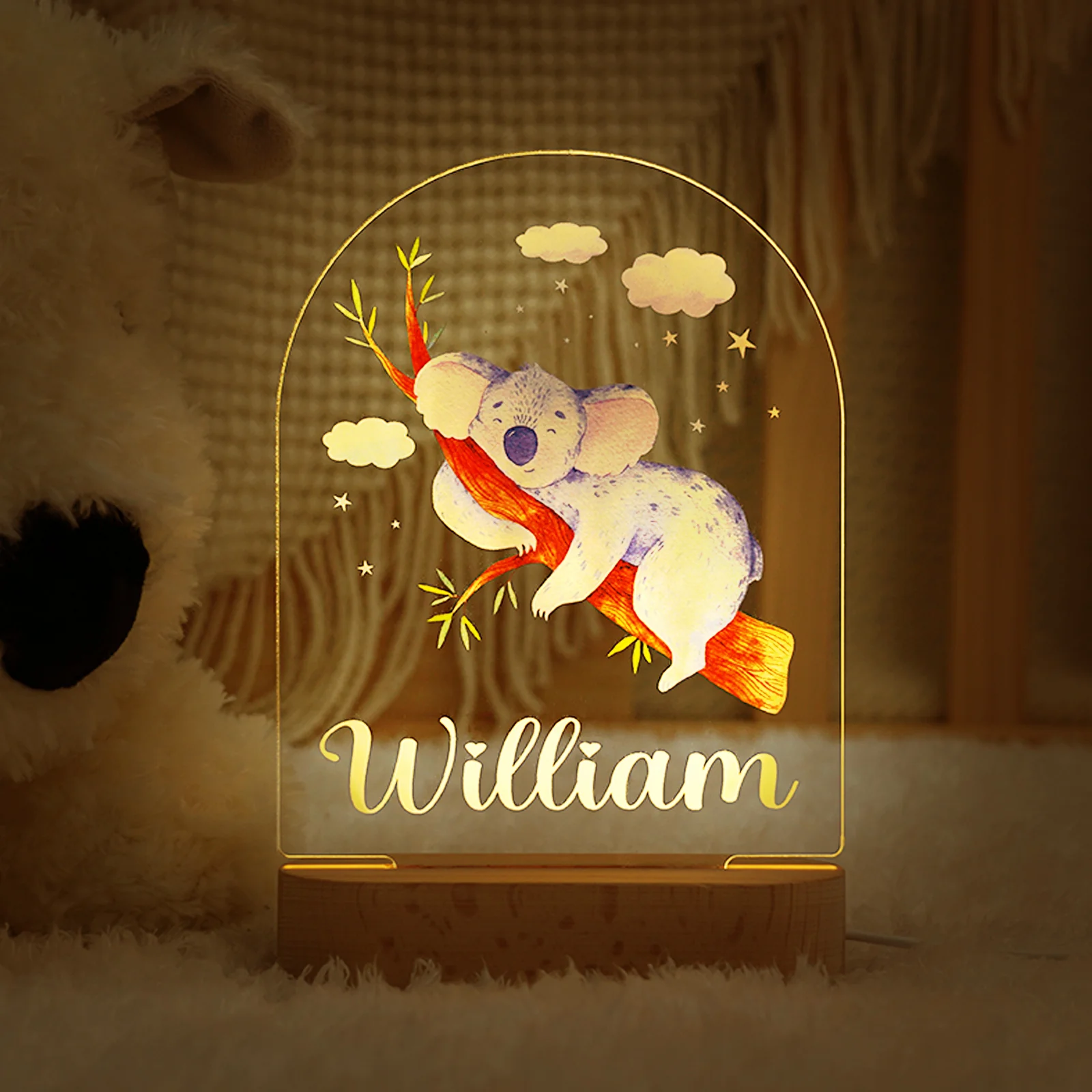 Baby Name Night Light Lamp - Koala - Image 4