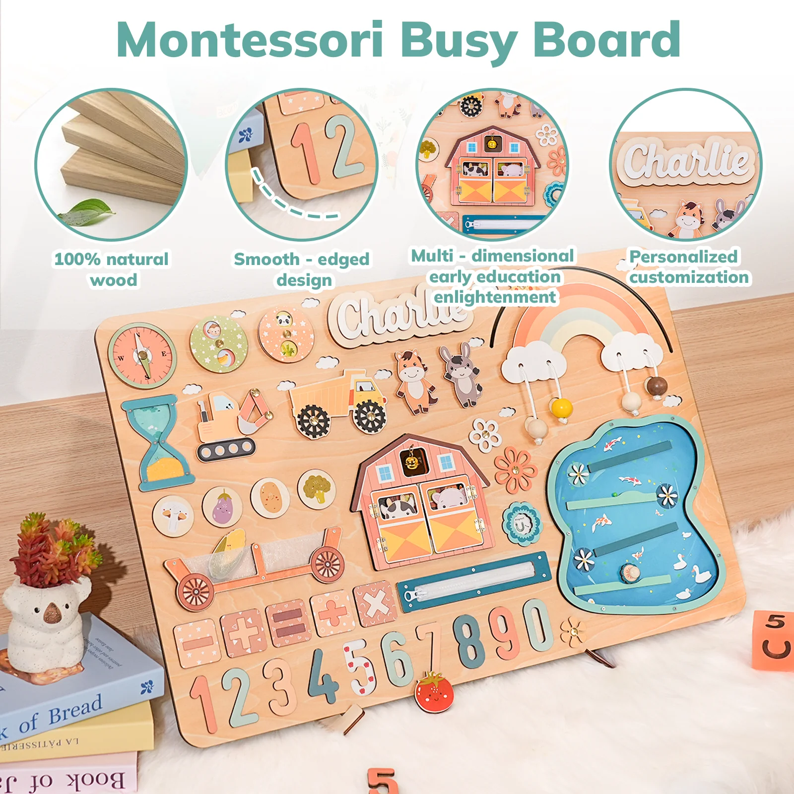 Personalised Montessori Busy Board - Image 7
