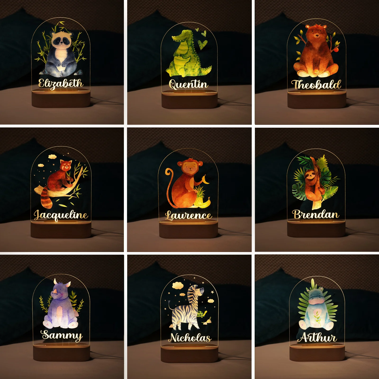 Personalised Baby Name Night Light Lamp - Image 5