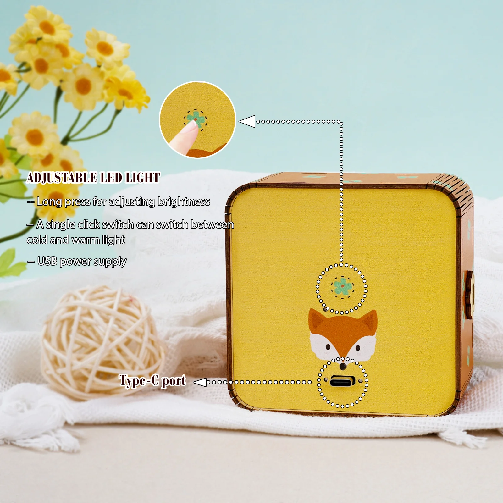Personalized 3D Wooden Puzzle Baby Night Light - Forest Tree - Image 6