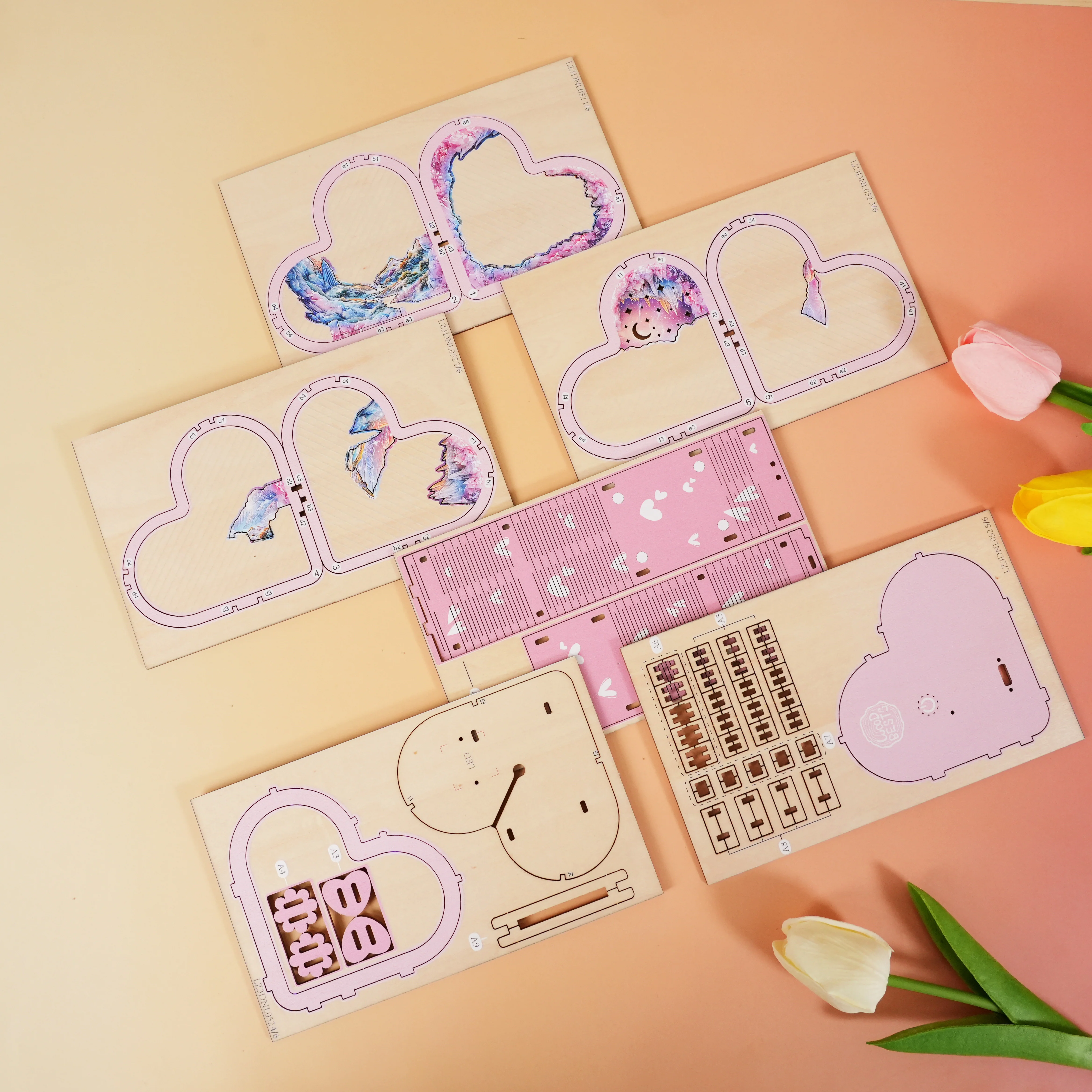 Personalized 3D Wooden Puzzle Baby Night Light - Unicorn - Image 7