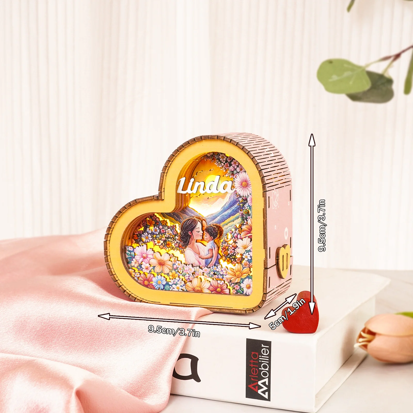 Personalized 3D Wooden Puzzle Night Light – Custom Name Mother’s Day Gift - Image 4