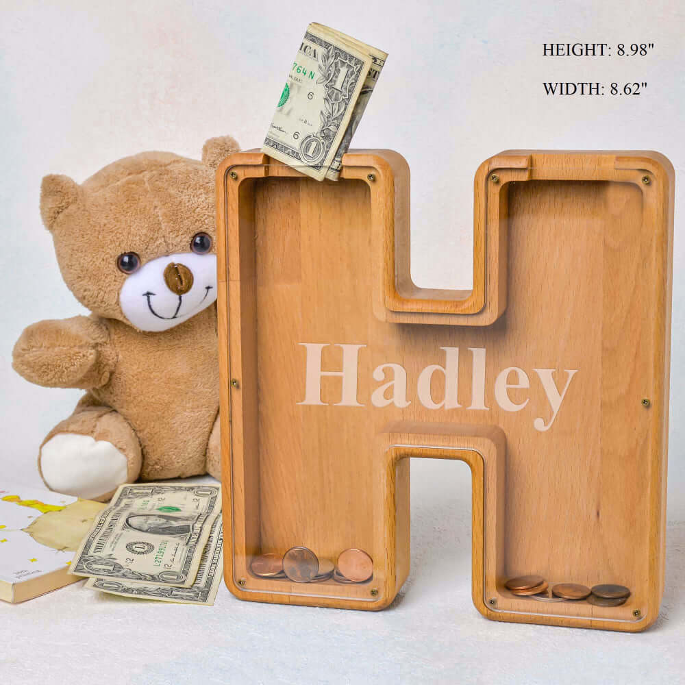 Personalized Alphabet Initial Letter Piggy Bank for Kids - Image 3
