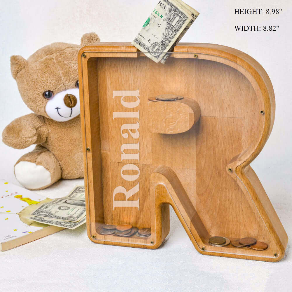 Personalized Alphabet Initial Letter Piggy Bank for Kids - Image 5