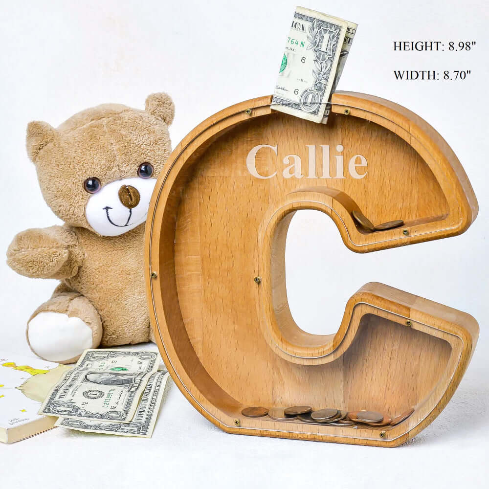Personalized Alphabet Initial Letter Piggy Bank for Kids - Image 6