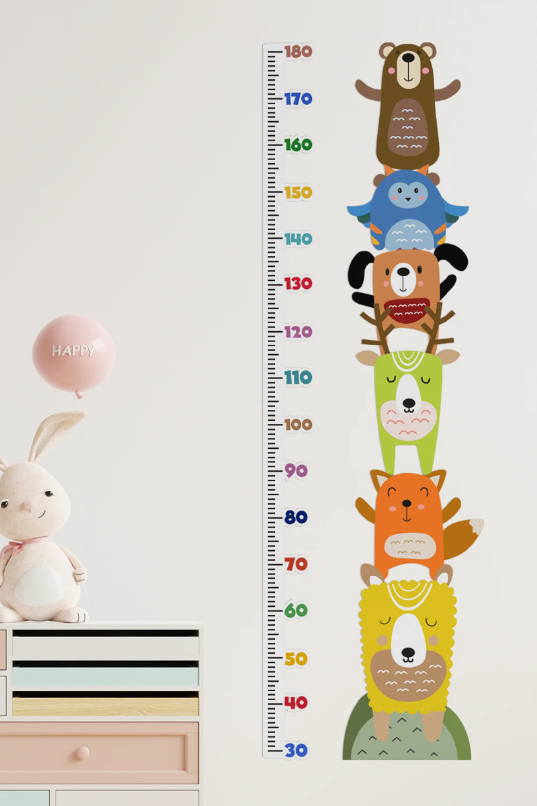 Animal Stack Growth Chart Wall Decals - Image 3