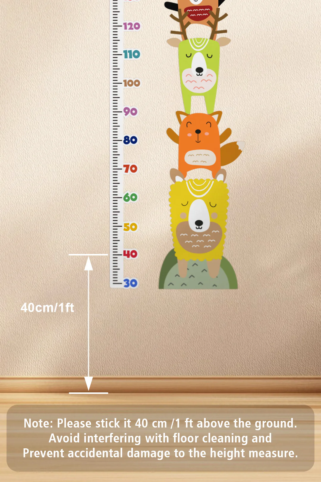 Animal Stack Growth Chart Wall Decals - Image 5