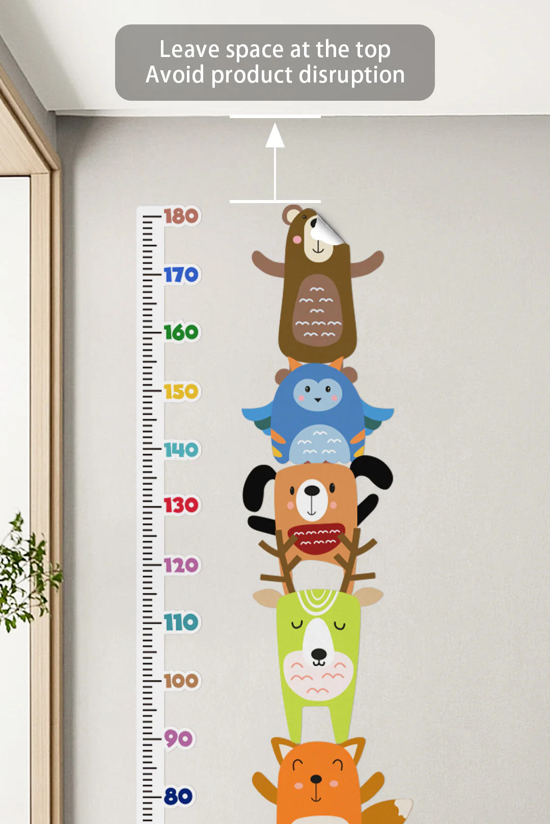Animal Stack Growth Chart Wall Decals - Image 6