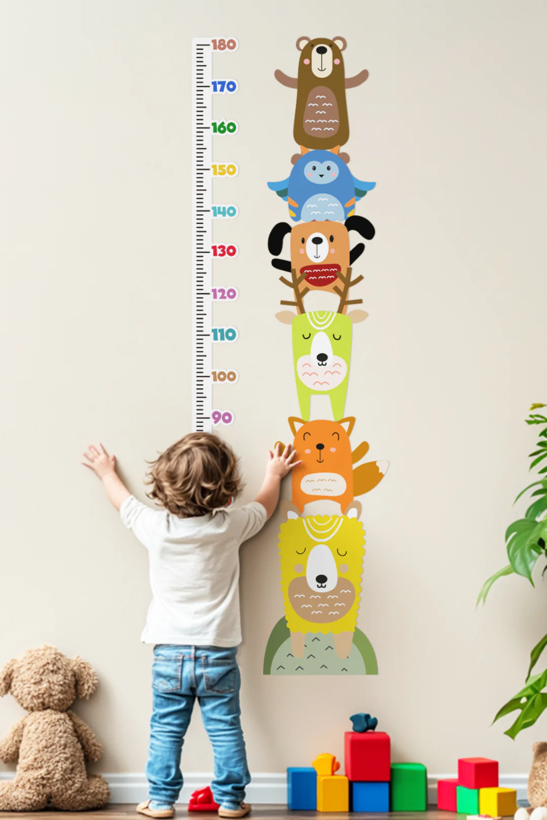 Animal Stack Growth Chart Wall Decals - Image 8