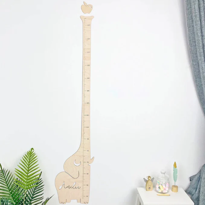 Personalized Wooden Elephant Growth Chart - Image 7