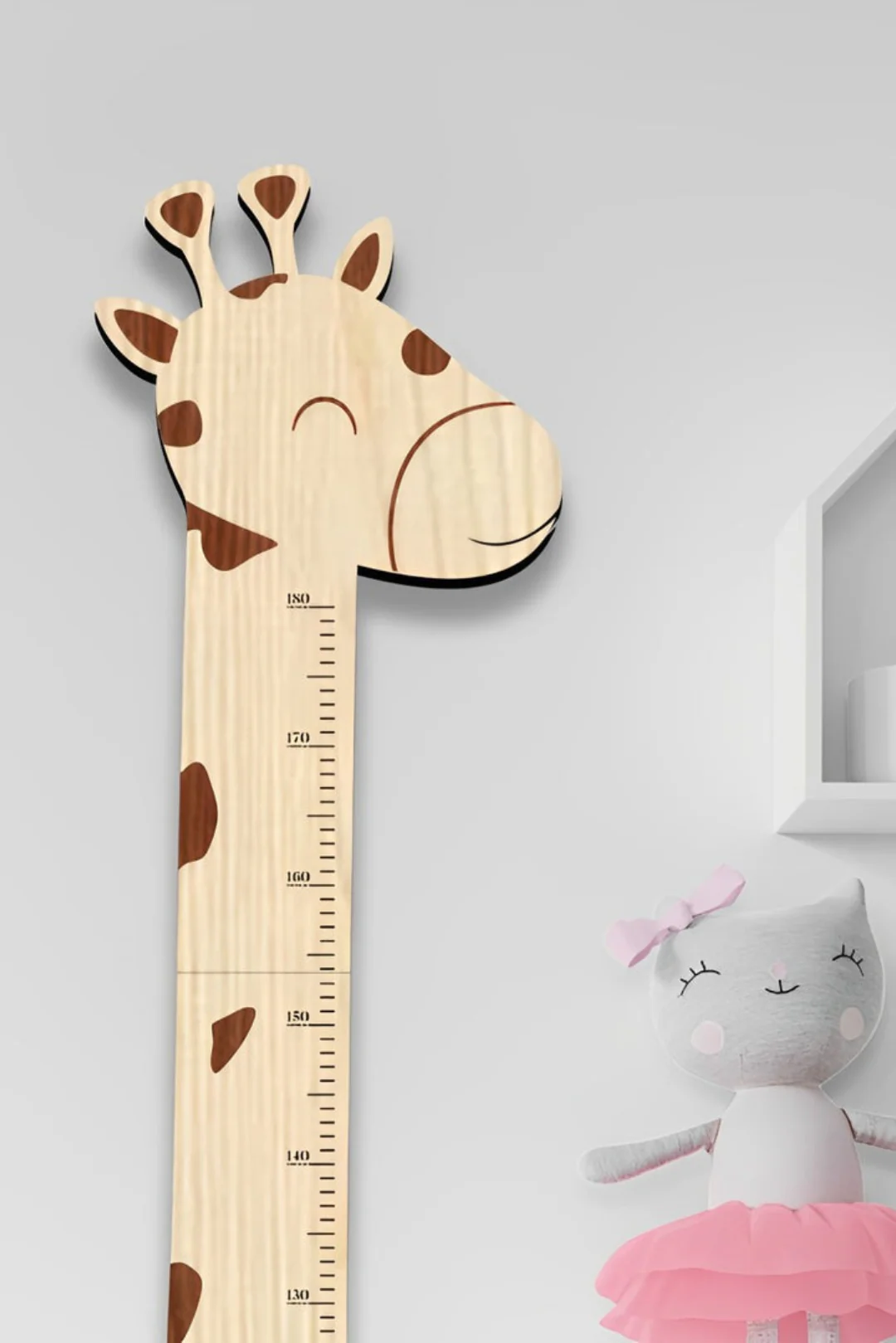Personalized Wooden Giraffe Growth Chart Height Ruler - Image 6