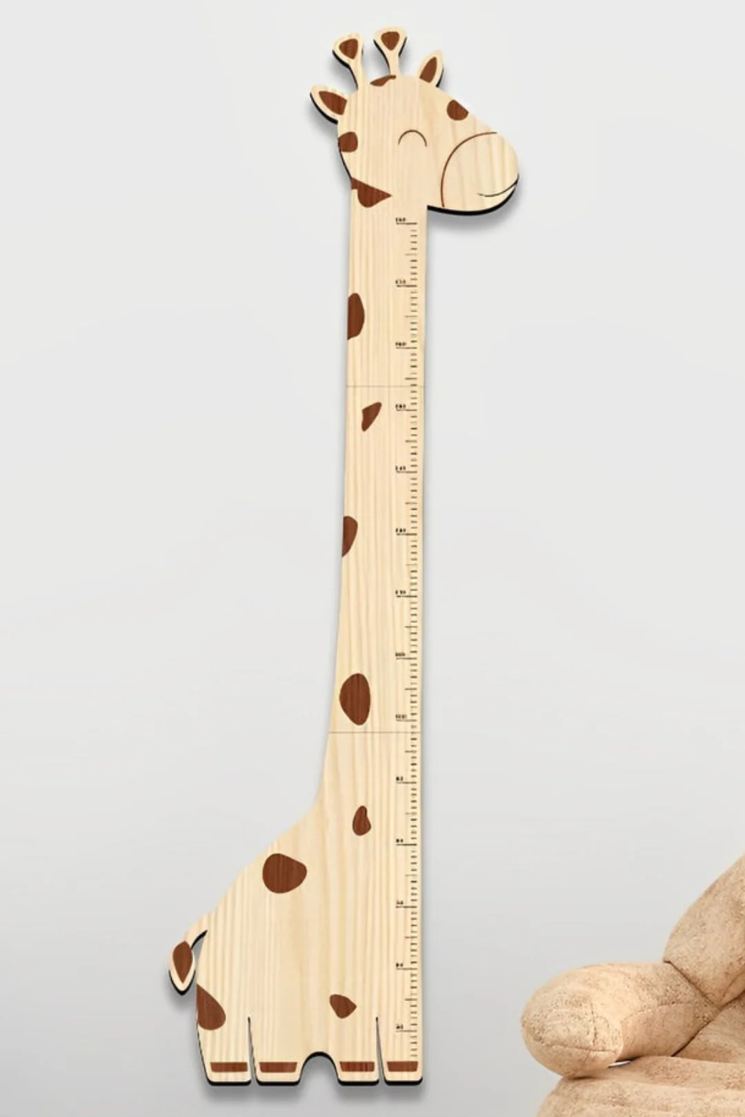 Personalized Wooden Giraffe Growth Chart Height Ruler - Image 8