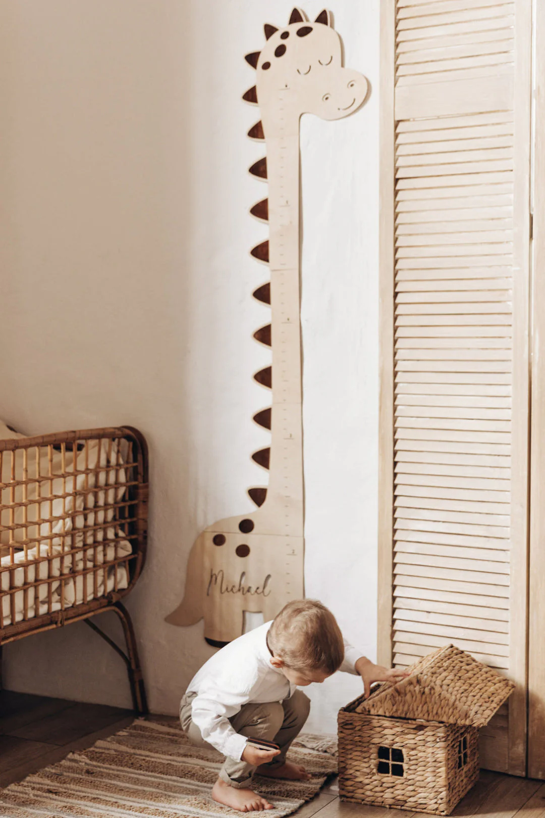 Personalized Wooden Dinosaur Growth Chart Height Ruler - Image 5