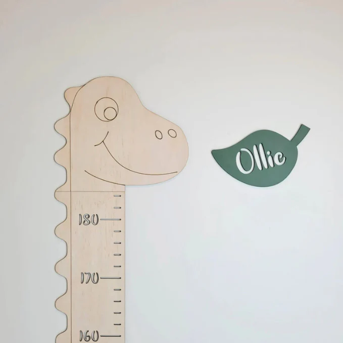 Personalized Wooden Dinosaur Growth Chart Ruler - Image 4