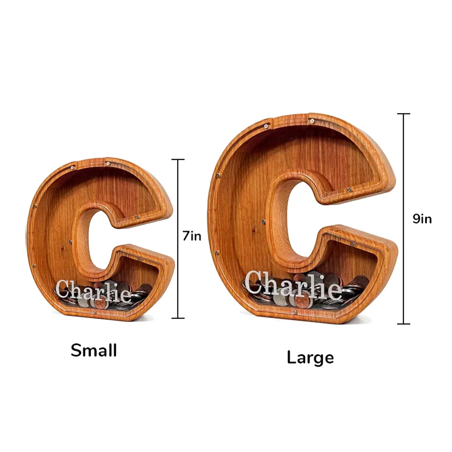Wooden Letter Piggy Bank For Kids - Image 7