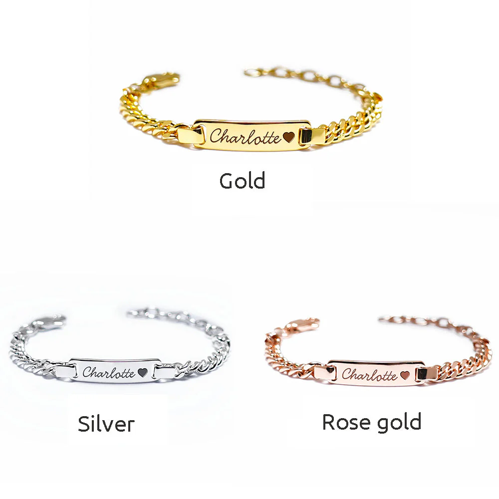 S925 Personalized Baby Name and Birthstone Bracelet Set - Image 9