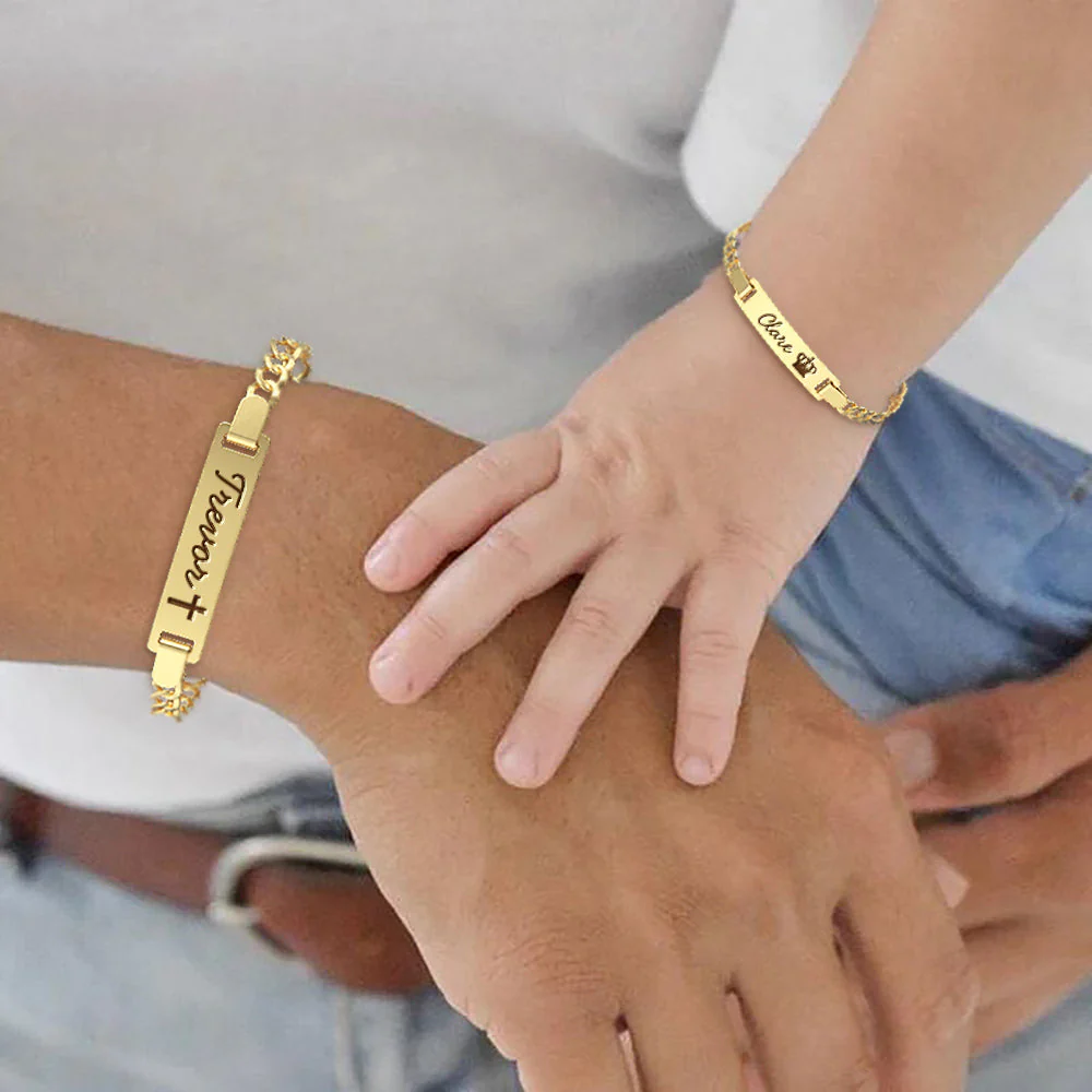 Personalized Baby Name Bracelet Family Set - Image 4