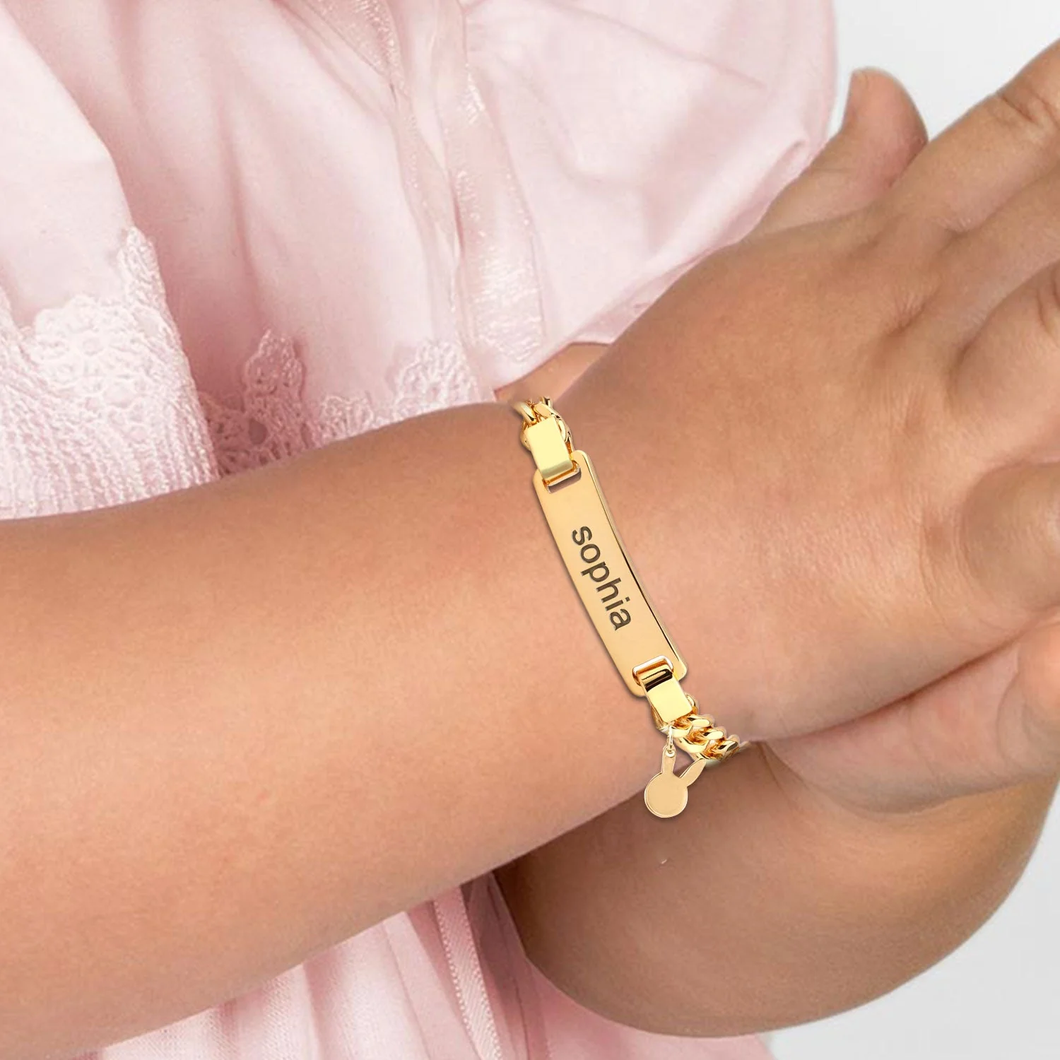 Personalized Baby Name Bracelet with Cute Charm - Image 3