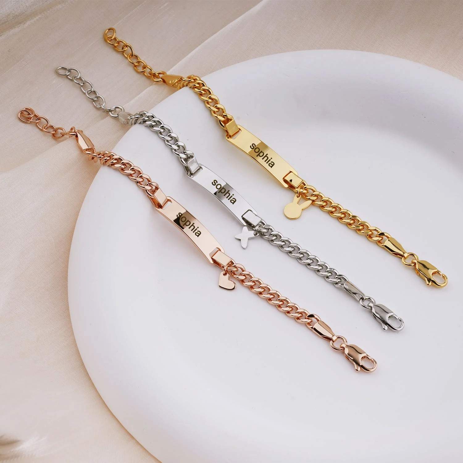 Personalized Baby Name Bracelet with Cute Charm - Image 4