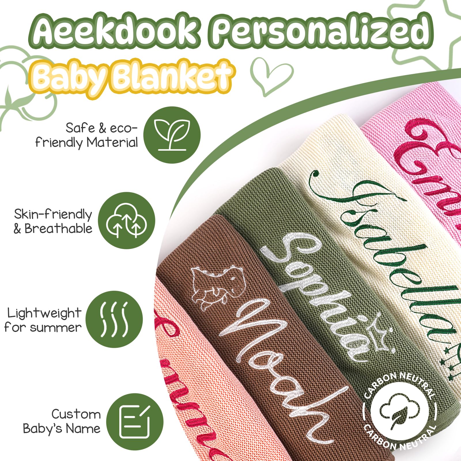 Personalized Baby Name Knit Blanket - Image 5