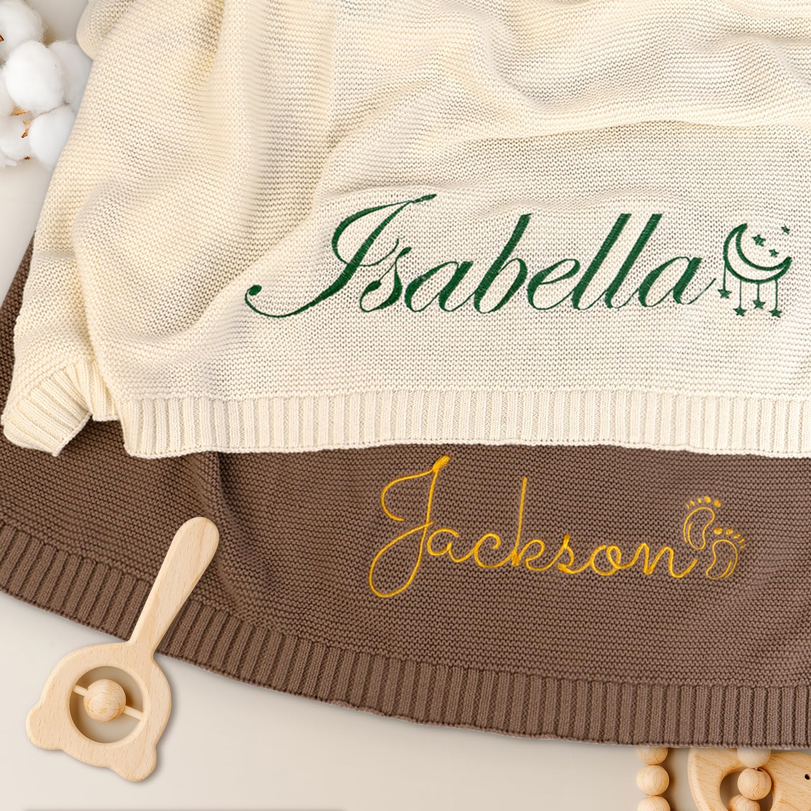 Personalized Baby Name Knit Blanket - Image 6