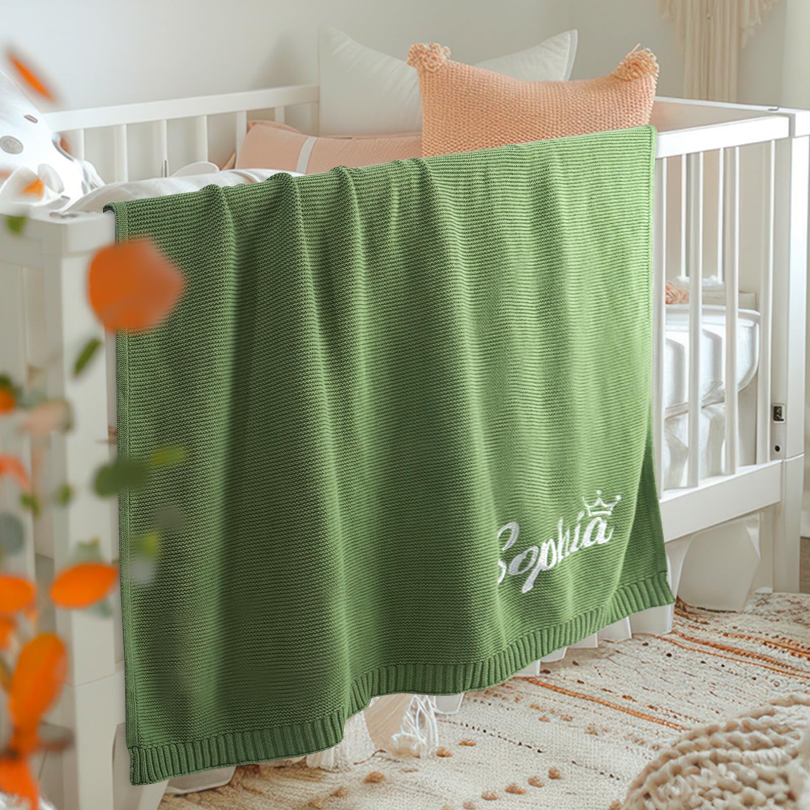 Personalized Baby Name Knit Blanket - Image 7