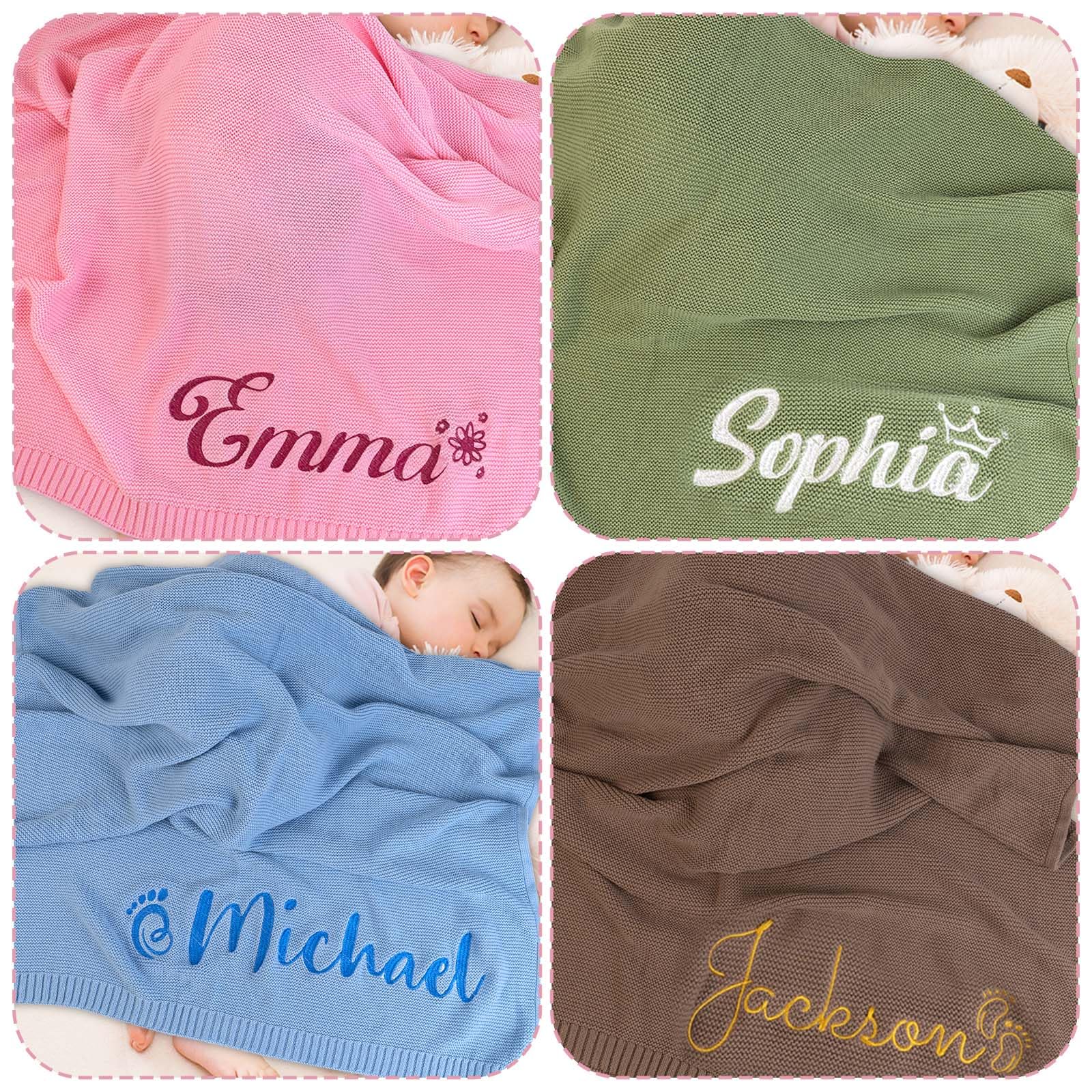 Personalized Baby Name Knit Blanket - Image 8