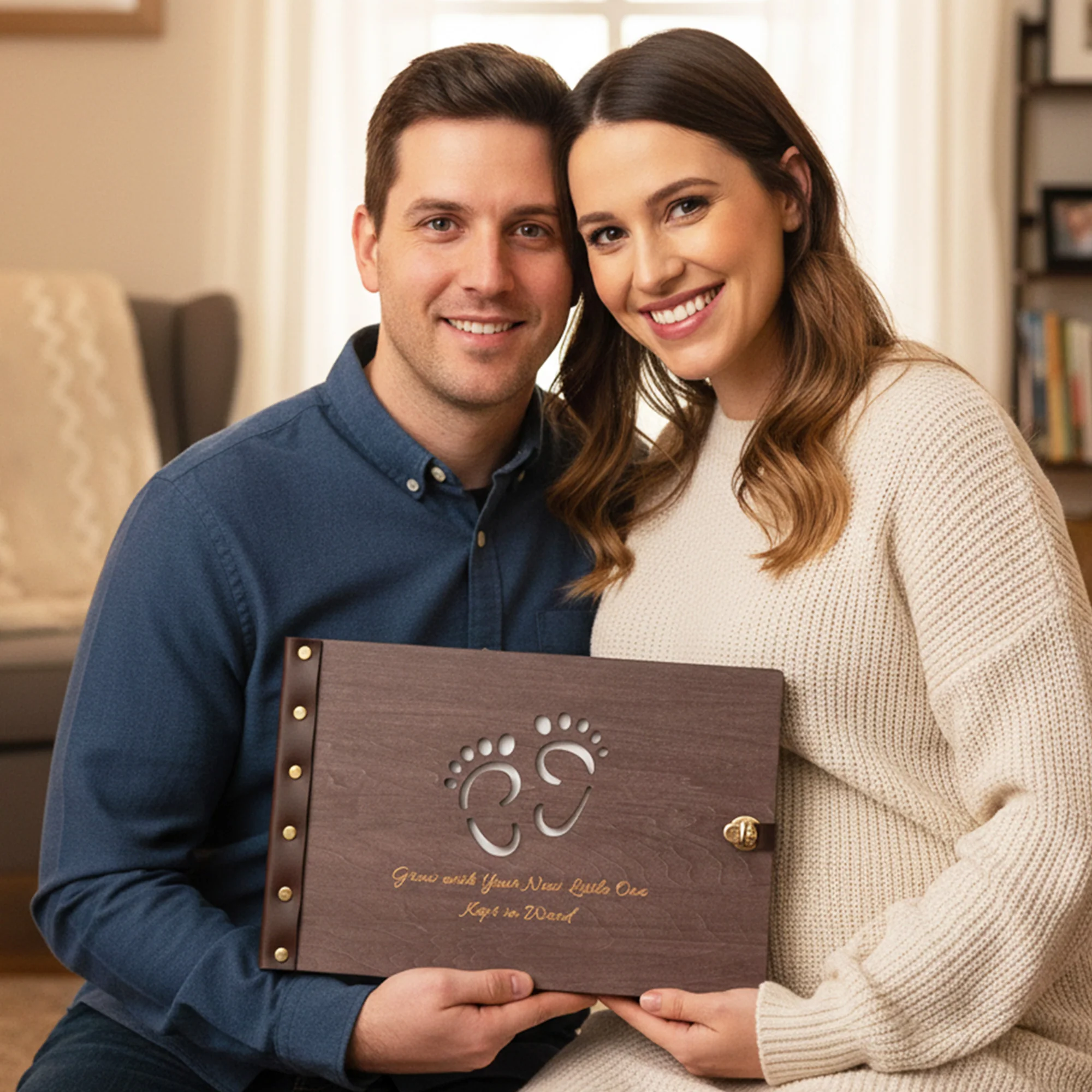 Wooden Baby Photo Album – Footprint Cover - Image 6