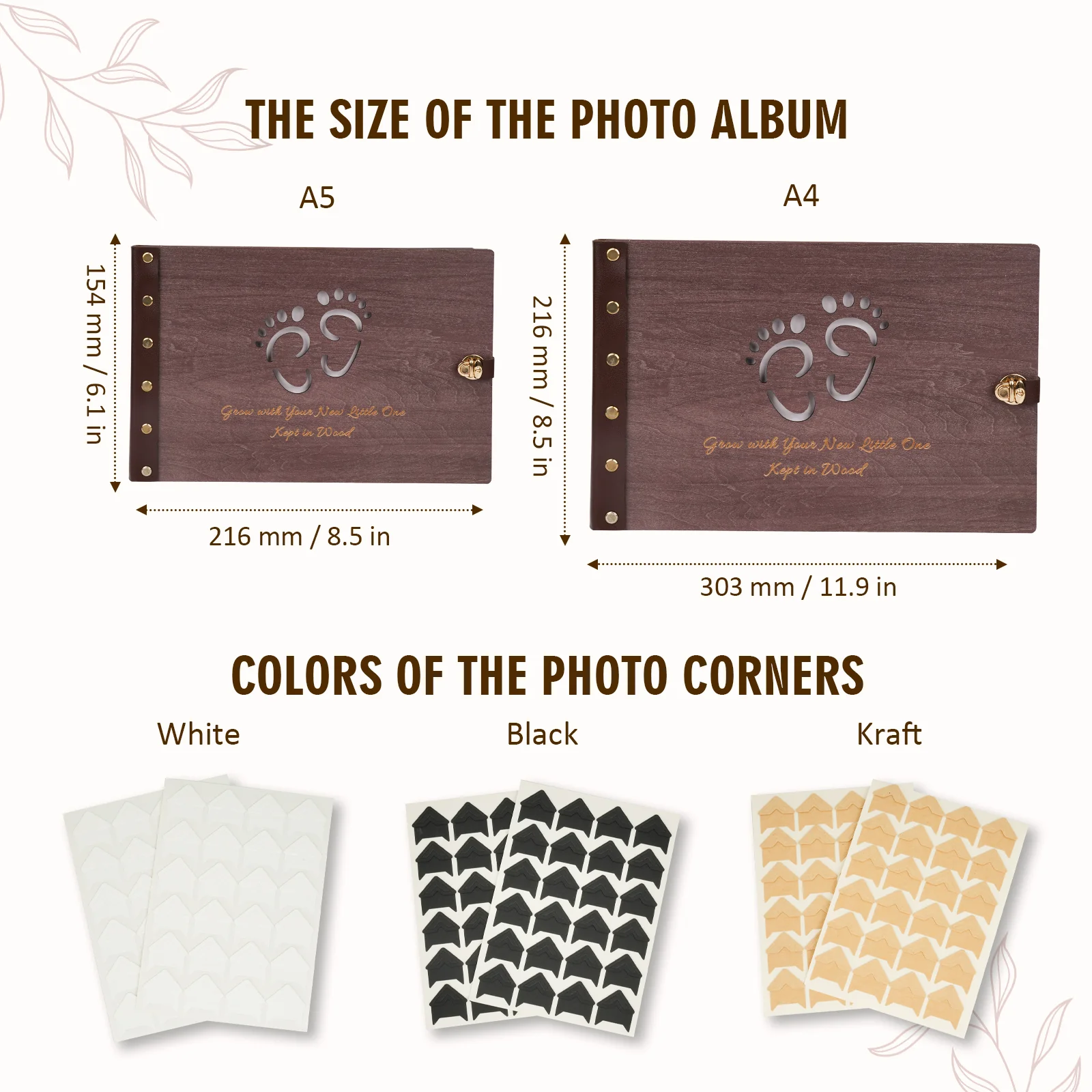 Wooden Baby Photo Album – Footprint Cover - Image 7