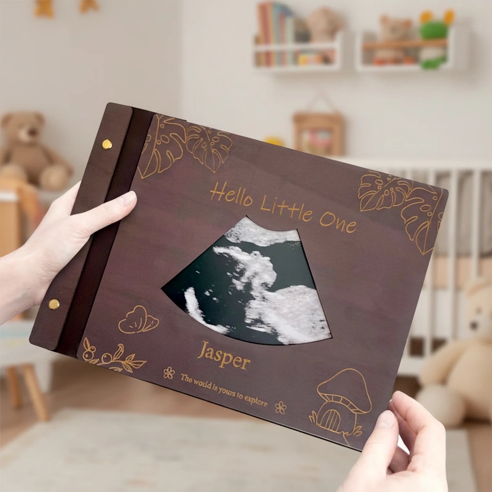 Personalized Baby Photo Album – Custom Wooden Cover with Baby’s Name - Image 6